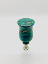 Load image into Gallery viewer, Green dyed Yellow Cedar Burl Bottle Stopper
